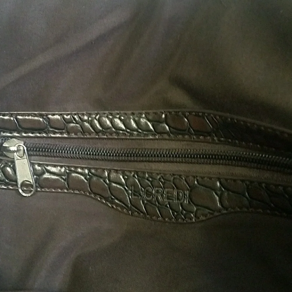 Large L.Credi Alligator Texture Purse Tote LCpurs2 - Picture 6 of 9